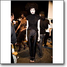 Juan Carlos Obando Fashion Show Backstage New York Autumn Winter '09 '10 © interneTrends.com model Lydia Beesley