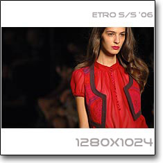 Click to download this wallpaper Etro S/S 06 model Emina Cunmulaj