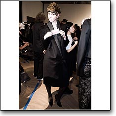 Kai Kuhne Fashion Show Backstage New York Autumn Winter '09 '10 © interneTrends.com model Rebecca Lindh