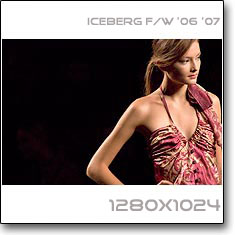 Click to download this wallpaper Iceberg F/W '06 '07 model Solange Wilvert