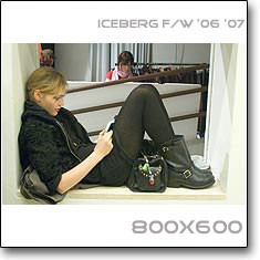 Click to download this wallpaper Iceberg F/W '06 '07  model Sasha Pivovarova