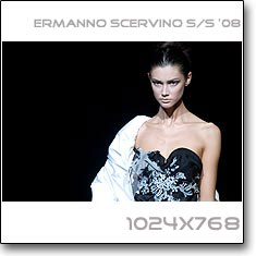 Click to download this wallpaper Ermanno Scervino S/S  '08 model Ksenia Kahnovich