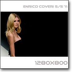 Click to download this wallpaper Enrico Coveri  S/S '11 model Alexandra Tretter